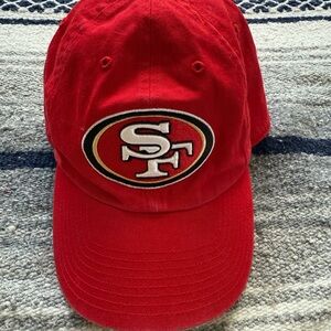 Red 47 San Francisco 49ers baseball cap one size fits all adjustable
